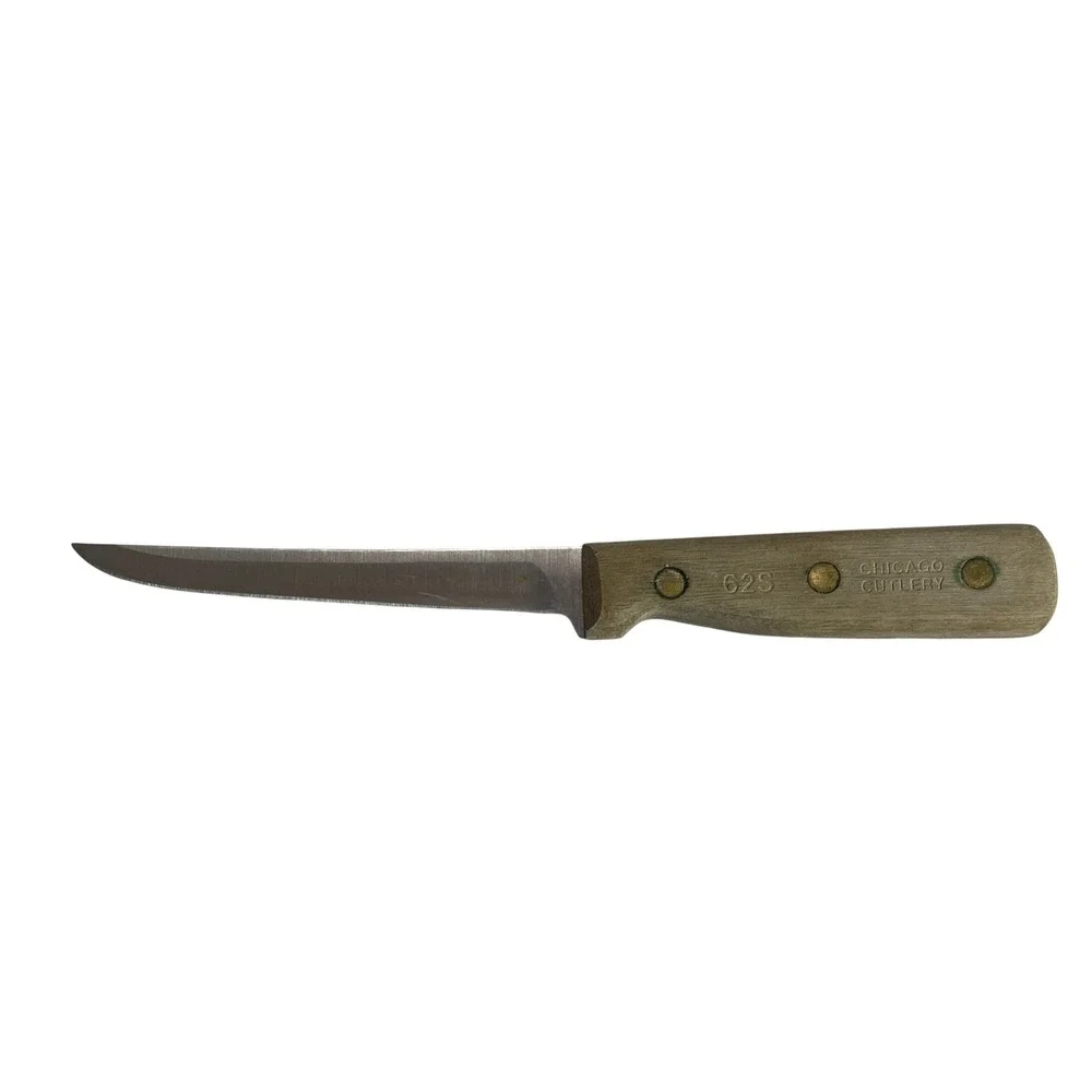 Chicago Cutlery 62S Paring Knife Walnut Wood Handle Stainless Steel 4.5 inch USA